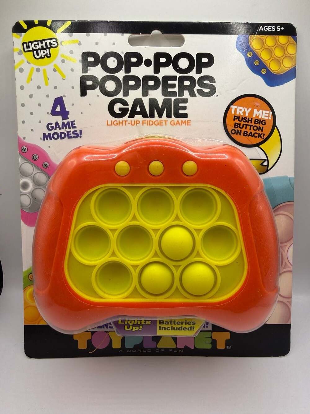 Toy Planet Pop-Pop Poppers Game Light-Up Fidget Toy